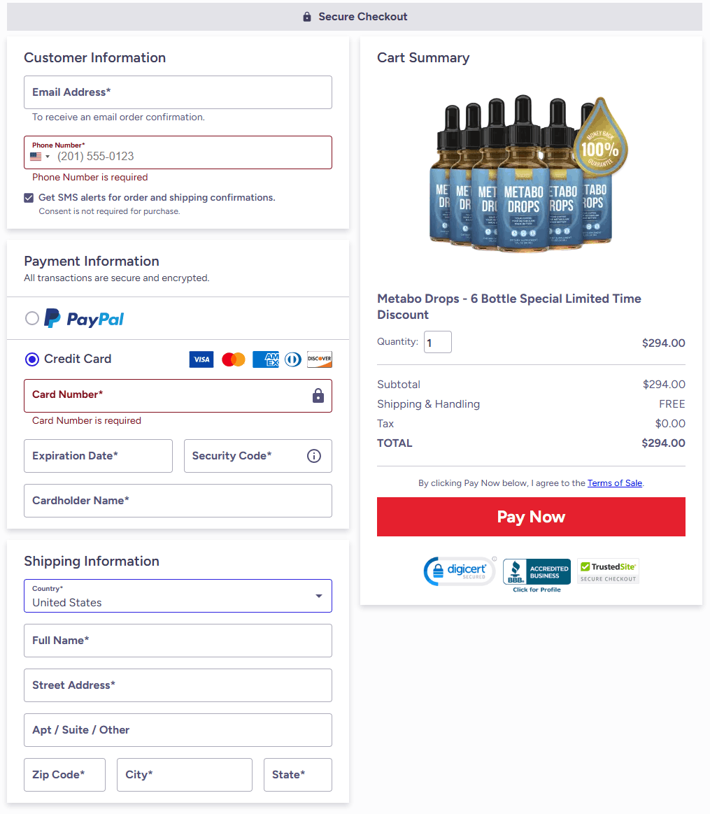 Metabo Drops-order-check